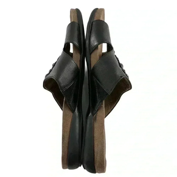 Natural soul Naturalizer amethyst sandals 8.5 black faux leather gem slides - Picture 6 of 13